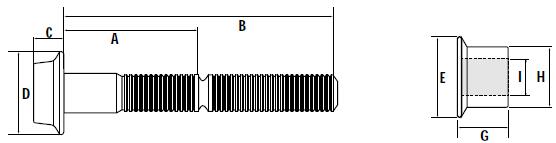 Huck HP8 環(huán)槽鉚釘結(jié)構(gòu)圖 Huck HP8 環(huán)槽鉚釘結(jié)構(gòu)圖